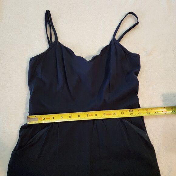 Market & Spruce SP Romper Navy Blue Shorts Cutout Snap Back Spaghetti Strap - Picture 11 of 11